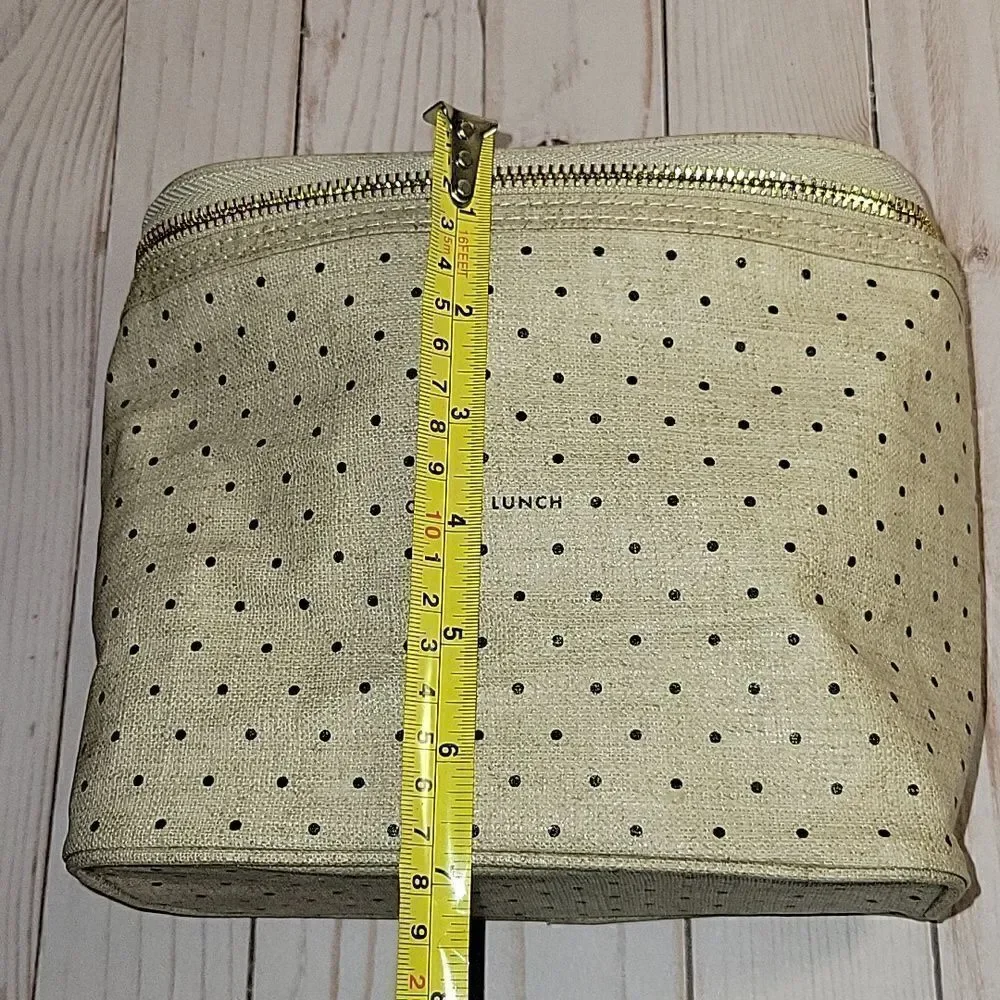 Kate Spade polka dot “out to lunch” lunch bag tote zippered